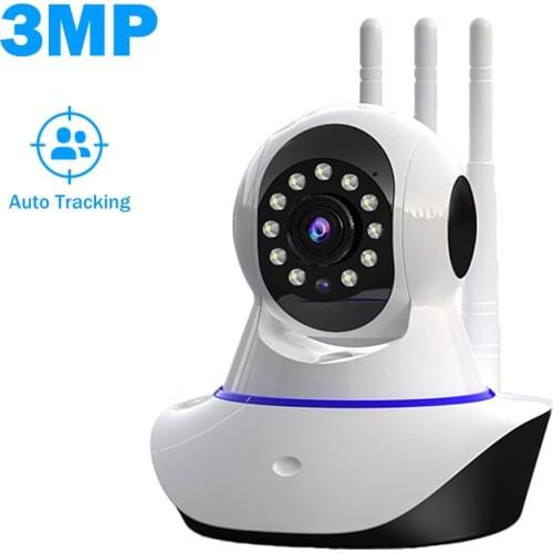 3MP/1080P HD IP Camera WiFi CCTV Smart Home Security Camera Indoor Baby Monitor P2P Two Way Audio Pan Tilt Night Vision