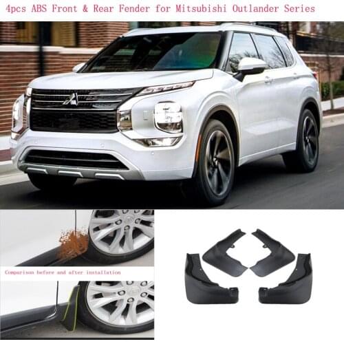 4pcs ABS Front & Rear Fender for Mitsubishi Outlander Series Car Mud Flaps Splash Guard Mudguard Mudflaps Accessories