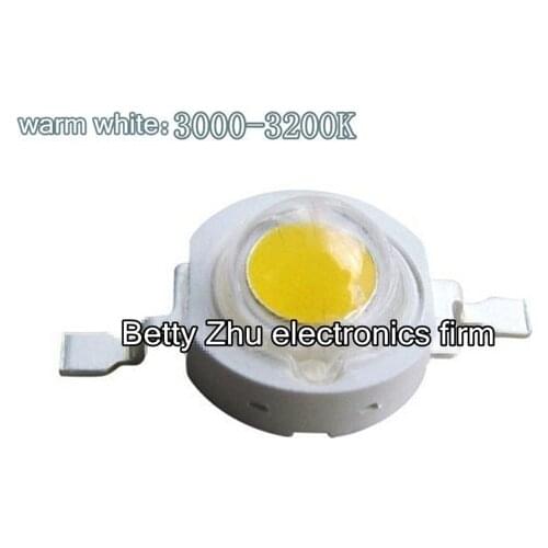 50PCS/LOT 1 w LED lamp bead / 1 w high-power beads (100-120 lm) DIY ball steep light fittings 3000-3200K Warm white