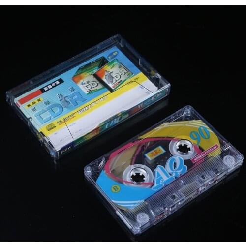 652E Accessories 2Pcs Plastic Blank Tape Standard Cassette 90 Minute Tape Recorder for Repeater Durable Blank Tape