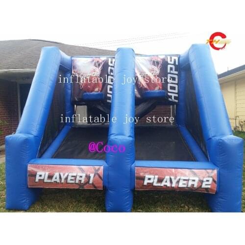 Free air ship to door!4x3x3m hot sale inflatable basketball court,inflatable basketball hoop toss ball game,carnival toys