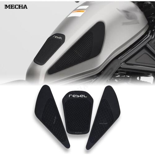 For Honda Rebel500 CMX 500 CMX500 Rebel 300 Sticker Tank Traction Pad Tank Grip Pads rubber Scratch Protector Side 3M