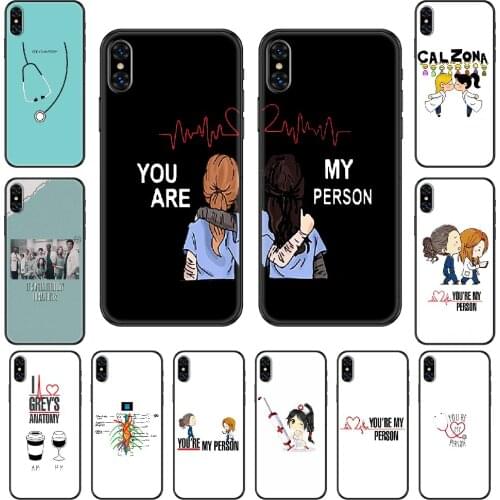 You are My Person Greys Anatomy Phone case For iphone 4 4s 5 5S SE 5C 6 6S 7 8 plus X XS XR 11 PRO MAX 2020 black tpu bumper