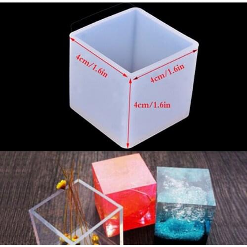 DIY Silicone Pendant Mold Jewelry Making Cube Resin Casting Mould Craft Tool