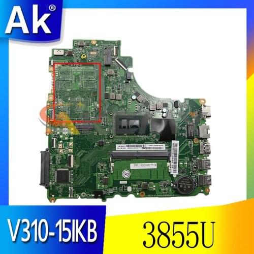 For Lenovo V310-15ISK V310-15IKB V510-15IKB laptop motherboard DA0LV6MB6F0 Mainboard with CPU 3855U RAM 4G 100% test work