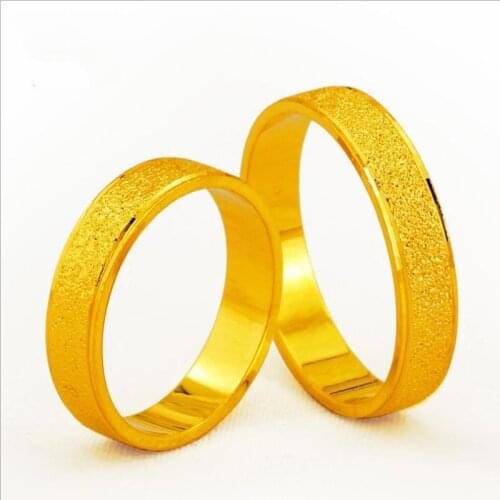 Everoyal New Arrival Gold Couple Rings Jewelry Trendy Women Bride Wedding Accessories Gold Rings Men Finger Bijou