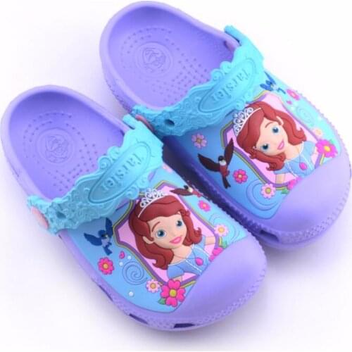 Hot sale cartoon pattern children Sandals Sofia slippers boys girls summer shoes kids Cute Beach non-slip shoes baby slippers