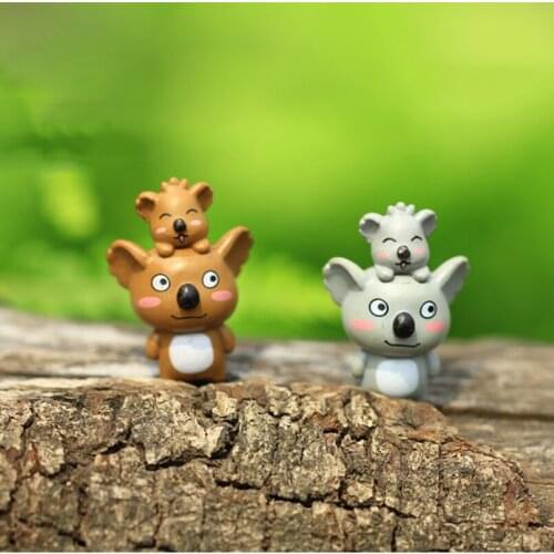 Micro landscape cute Koala Decor moss statuette animal crafts Figures Toys DIY succulents/ miniatures fairy garden accessories