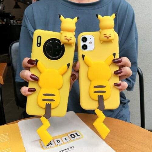 Pokemon Pikachu Phone Case for VIVO X9/X27/X20/X30/X50/X21i/X23 3D Creative Soft Bracket Cartoon Cover