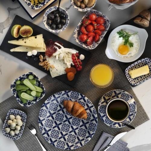 Kutahya has Porcelain Nano Cream 31 Piece 890054 Pattern Breakfast Team