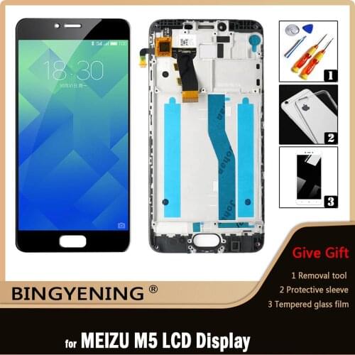Original For Meizu M5 LCD Display Screen Touch Digitizer Assembly For 5.2 inch Meizu M5 M611D M611A M611Y M611H With Frame