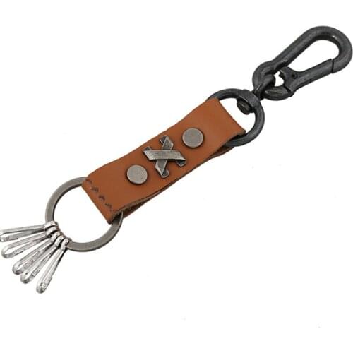 Antique Bronze Genuine Leather Totoro Pendant Charms Keychain Mens Womens Animal Keyring Bag Key Holder Jewelry SQ11