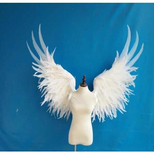 Cosplay White angel feather wing model runway show underwear show shooting props festival party wing for Halloween