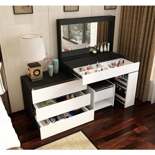 Dressing table bedroom storage cabinet integrated simple modern economical assembly net red makeup table ins style dressing tabl