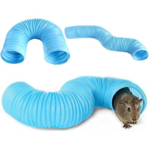 Small Animal Play Tunnel Collapsible Plastic Hamster Tunnel Ferret Tunnel Tube Small Animal Interactive Toy Training Tube Toy