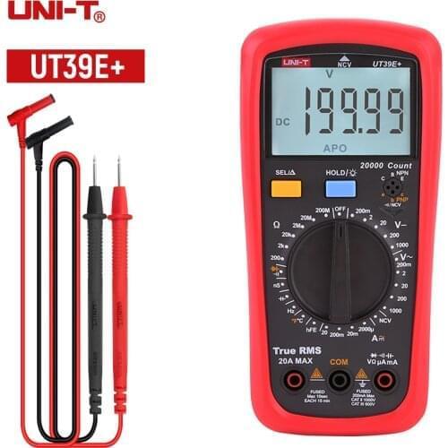 UNI-T UT39E+ Digital multimeter True Rms AC DC Handheld Meter High-precision 1000V 2000μF Capacitance Measurement Meter
