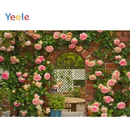 Spring Brick Wall Flower Nature Baby Portrait Photography Backdrop Background For Photo Shoot Vinyl Photophone Wedding Photocall