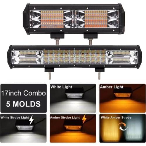 Offroad 4-23INCH LED WORK LIGHT BAR Car Auto Spot Flood Combo Flash Strobe 12V 24V Truck ATV RZR Pickup 4x4 4WD White Amber Lamp