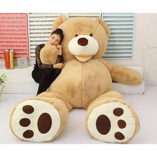 [ Funny ] 200cm Huge big America bear Stuffed animal teddy bear cover plush soft doll pillow cover ( without stuff ) baby toys