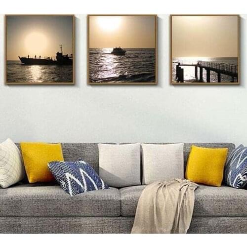 Sunset Black and White Nordic Landscape Scenery Canvas Paintings Poster And Print Pop Wall Art Pictures Living Room Home Décor