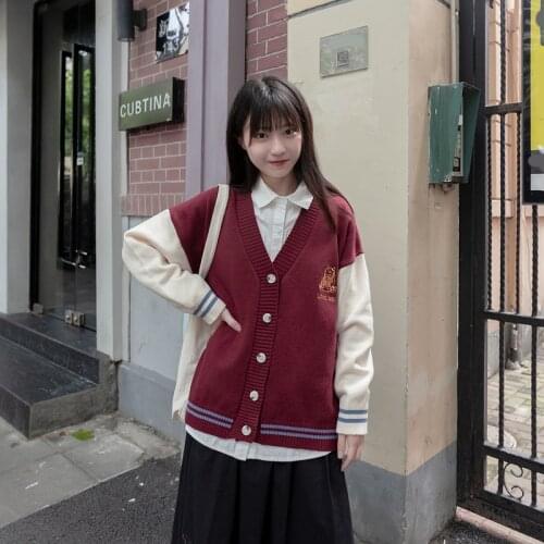 Cartoon Cat Embroidery Harakuju Women Knitted Cardigan 2021 Winter Warm Coat Korean Female Pocket Kawaii Cute Jumpers Soft Tops