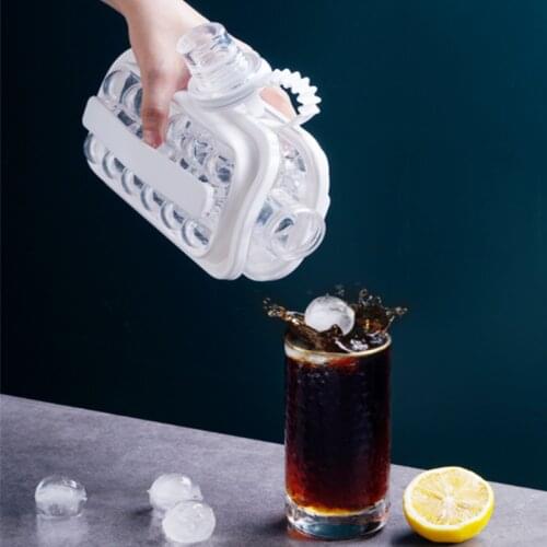 2 In 1 Ice Ball Maker Portable Creative Ice Kettle Cubic Container Ice Cube Round Tray Mold DIY Iattice Kettle Bar Kitchen Tool