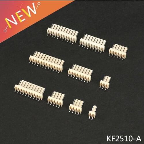 20pcs/lot male material KF2510 KF2510-2/3/4/5/6/7/8/9/10/11/12A 2.54 mm Male Connector Pin Header 2.54mm