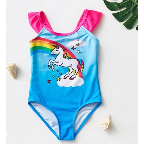2019 One Piece Girls Swimsuits New 2019 Kids 2-8 Years Swimsuits Pink Mermaid For Gilrs Childrens Swimwear Brand Design SW135