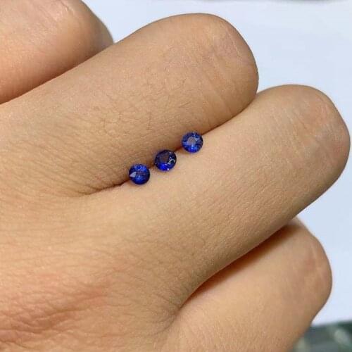 3*3m Deep Blue Stones Oval Brilliant Cut Natural Sapphire Loose Gems for DIY Jewelry