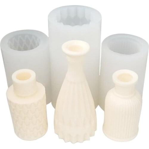 3D Mini Vase Silicone Mold Gypsum Clay Crystal Epoxy Plaster Mould DIY Crafts