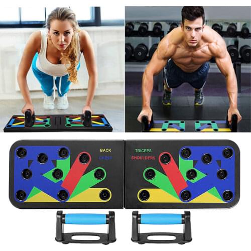 9 in 1 Push Up Rack Training Board ABS Foldable Strengthen Muscle Exercise Board Push Up Support Equipment for Body Building