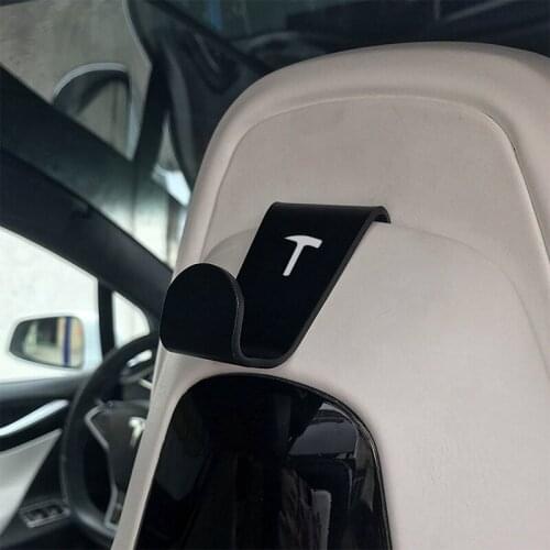 Car Seat Headrest Hook 2Pcs Hanger Holder Rear Seat Hook Clothes Hook Fit For Tesla Model 3 Model X Model S Car Accessories