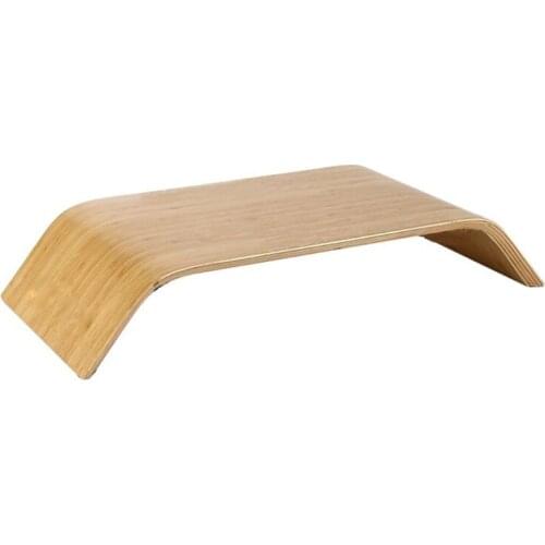 H7JF Wooden Computer Monitor Stand Universal Dock Holder Display Bracket for IMac PC Notebook Computer Laptop Accessories