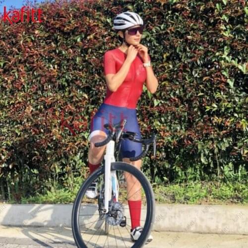 Kafitt complete cycling estivo vintage roupas feminina cycling jersey set uniformes clinicos mujer ironman triathlon women pants