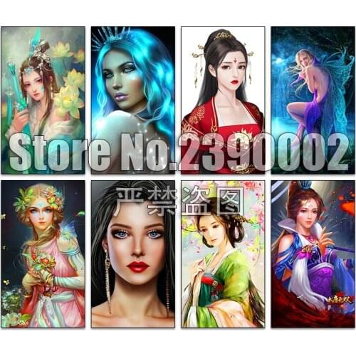 Beautiful Fairy 5d Diy Diamond Painting Cross Stitch Diamond Embroidery Cartoon Mosaic Needlework Full Rhinestone Gifts Posters