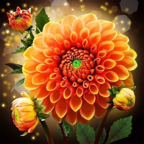 Round Full Drill Diamond Painting Flower Mosaic Floral Embroidery Cross Stitch Peony Home Decor Needlework Art