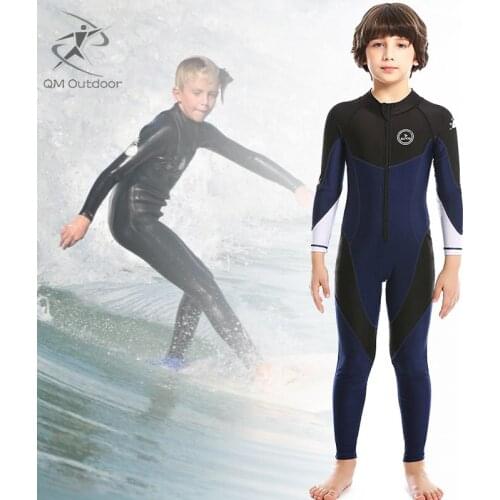 Quick Dry Swimming Suit For Boys 5 To 14 Years One-piece Boys Swimsuit Full Body Long Sleeve Upf 50+ Sun Protection Swimwear