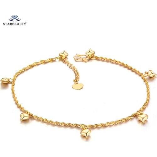 Summer Heart Anklet Bracelet Foot Chain Anklet Bohemian Carved Mini Bell Beach Anklets for Women Girls Ankle Foot Jewelry