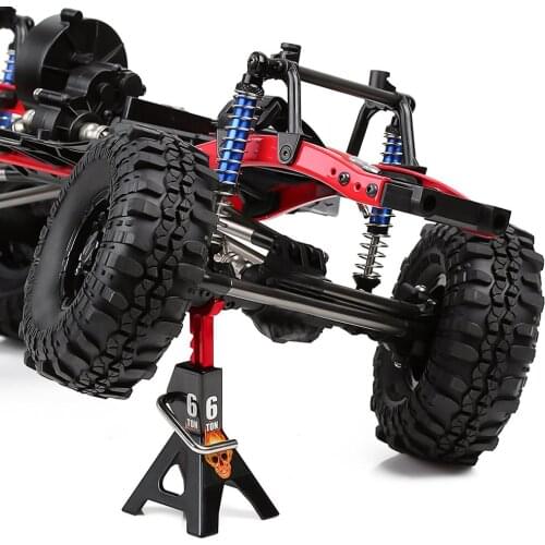 2PCS Metal Height Adjustable 3T 6T Jack Repair Stand for 1/10 RC Crawler Car Traxxas TRX4 TRX6 Axial SCX10 90046