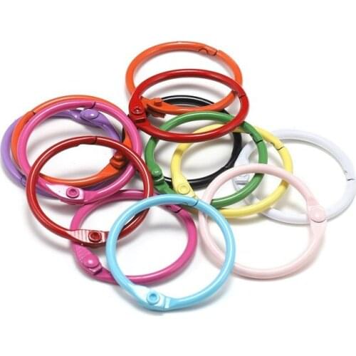 10Pcs Metal Ring Binder Clip Craft Photo Album Desk Calendar Circle Office
