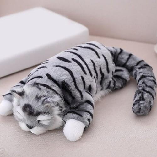 Cute Electric Simulation Cats Plush Toy Kittens Rolling Cat Stuffed Animal Plush Doll Toy Birthday Kids Baby Girl Toy Gifts