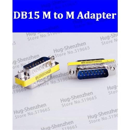 Mini Gender Changer DB15 VGA,2rows. Male to Male Connector Adapter 50pcs/lot