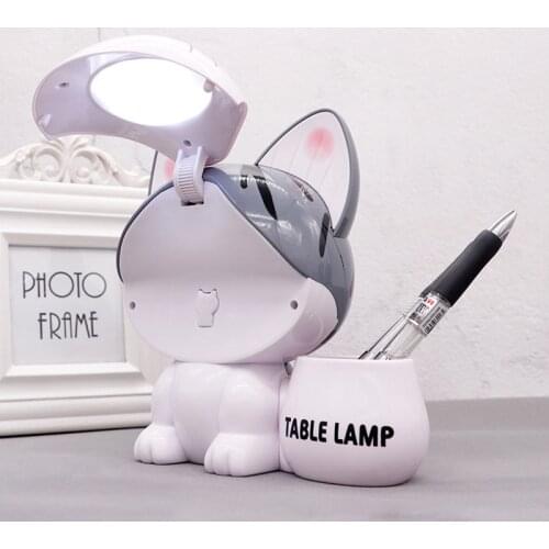 Multifunctional Cat Piggy Bank USB Table Lamp Pen Holder LED Reading Lamp Coins Storage Box Kids Child Birthday Christmas Gift