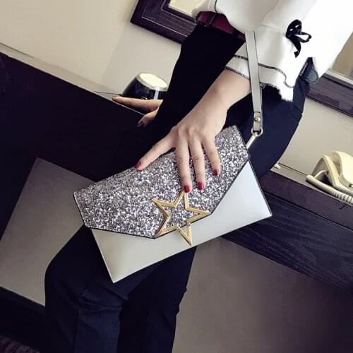 New luxury clutch evening bag for women large capacity clutch wallet ladies fashion sequin chain Hand bag shoulder crossbody bag