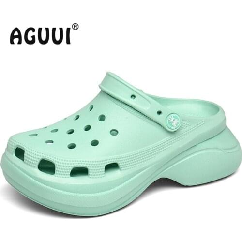 Mules&Clogs Women Summer 7cm Height Increasing Platform Sandals Ladies EVA Beach Shoes Outdoor Zuecos Sandalias Size 35-40