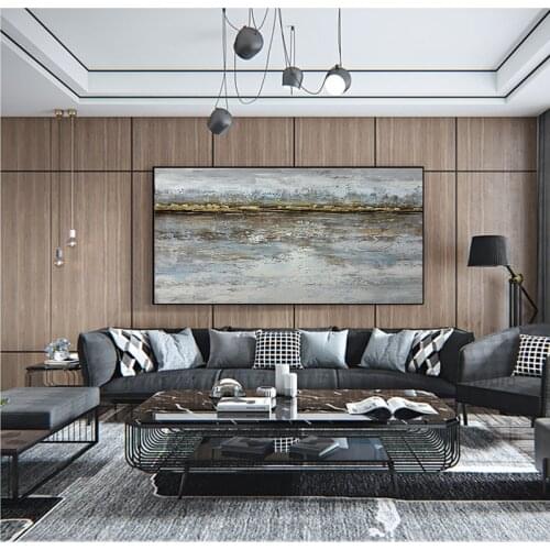 Customizable abstract landscape mural decoration living room large decorative painting hand-painted oil painting brown