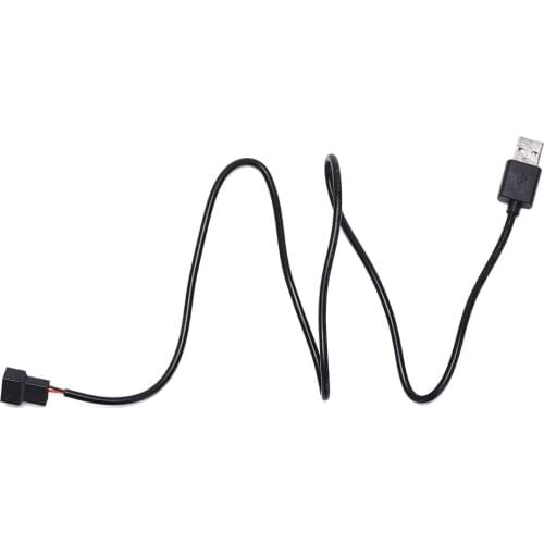 New 5V USB PC Fan Power Cable USB 2.0 Male To 3 / 4 Pin Male Computer Case Fan Power Supply Cable Connector Adapter 50cm