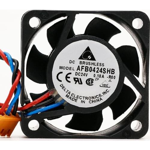 For delta 3-wire 4CM 40*40*20MM 0.12A AFB0424SHB DC 24V 0.18A axial cooling fan