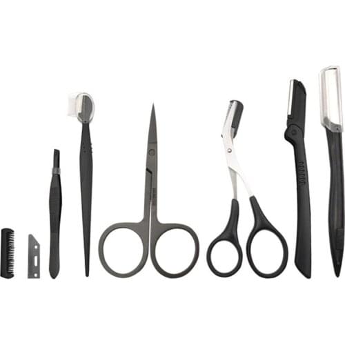 Eyebrow Tweezer Tip Eye Hair Removal Sharp Curved Trimmer Sharp Scissor Nose Hair Manicure Nail Cuticle Makeup