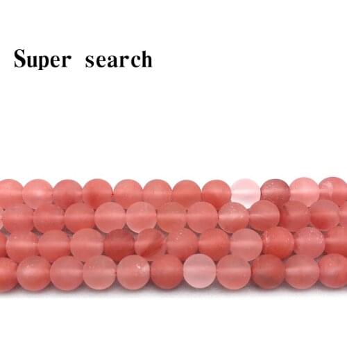 Watermelon Matte Red Crystal Glass Loose Beads4 6 8 10 12mm Fit DIY Bracelet Spacer Beads For Jewelry Making Bracelet Wholesale